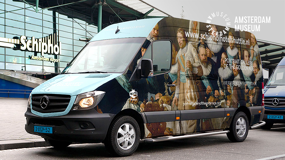 Altermedia AmsterdamMuseum SchipholHotelShuttle Taxireclame