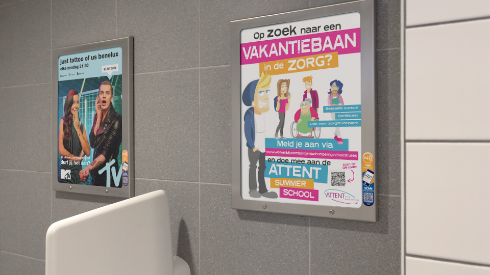 Altermedia  Attent Zorg Toiletreclame Wcreclame Toiletmedia Washroom media