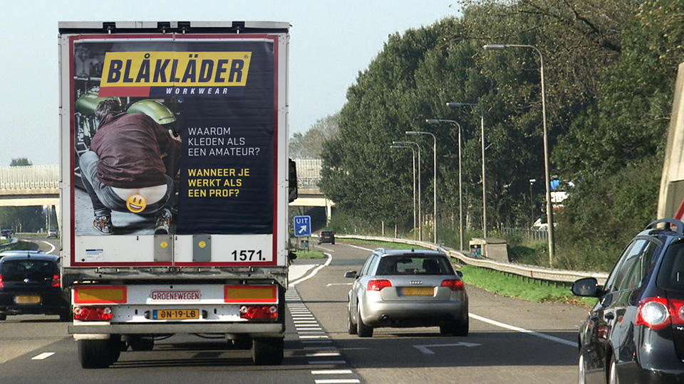 Altermedia Blaklader Vrachtwagenreclame Trailerreclame