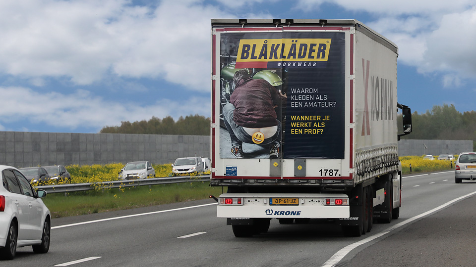 Altermedia Blaklader Vrachtwagenreclame Trailerreclame