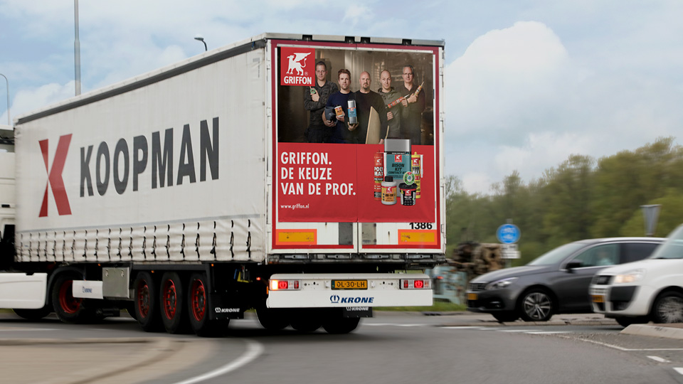 Altermedia Griffon Vrachtwagenreclame Trailerreclame