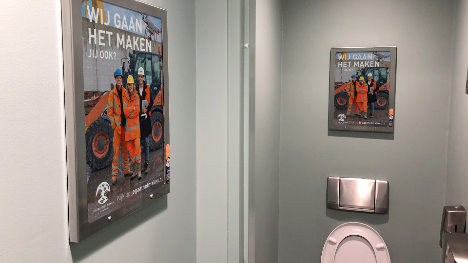 Altermedia Bouwend Nederland Jegaathetmaken Toiletreclame Wcreclame Toiletmedia Washroom media