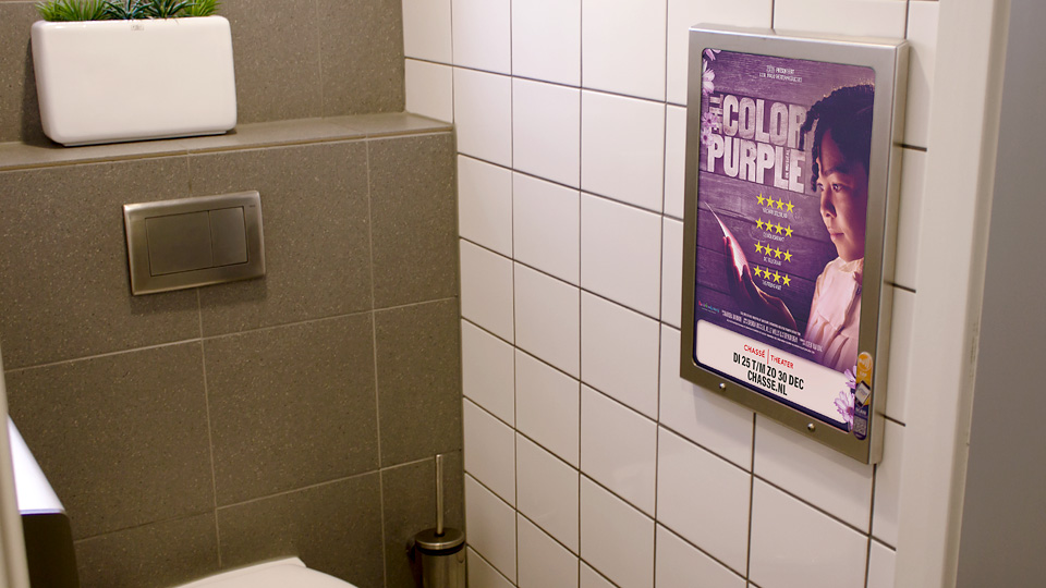 Altermedia  Chass? theater Colour Purple Wcreclame Toiletmedia Washroom media