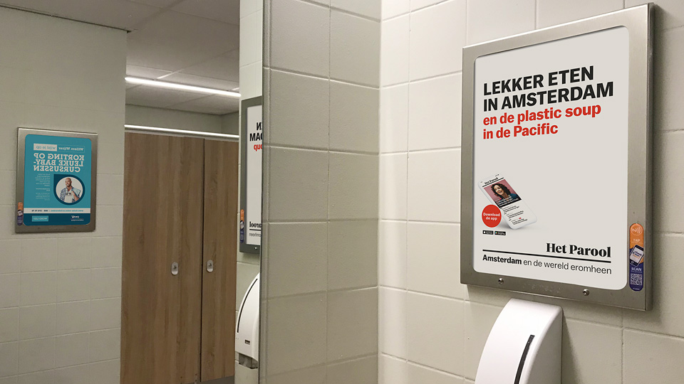 Altermedia De Persgroep Het Parool Toiletreclame Wcreclame Toiletmedia Washroom media