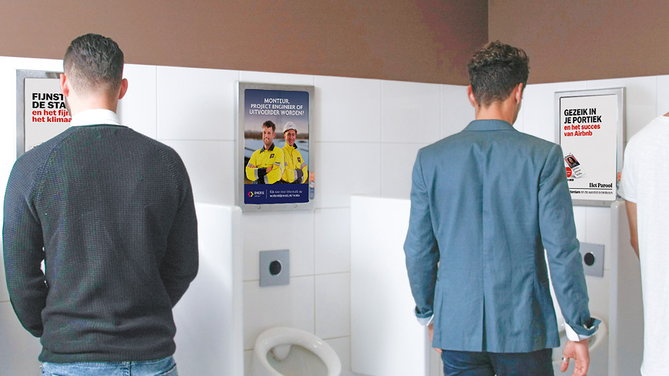 Altermedia De Persgroep Het Parool Toiletreclame Wcreclame Toiletmedia Washroom media