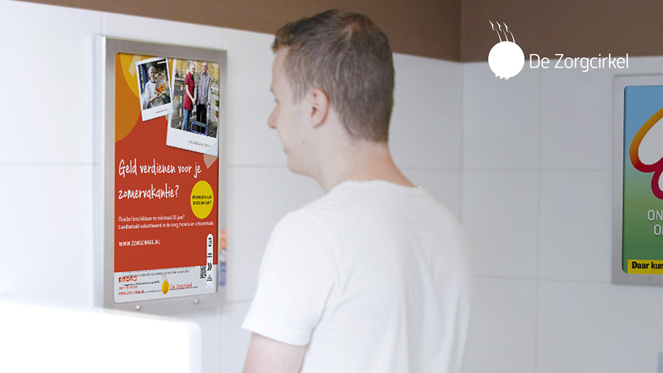 Altermedia De Zorgcirkel Toiletreclame Wcreclame Toiletmedia Washroom media