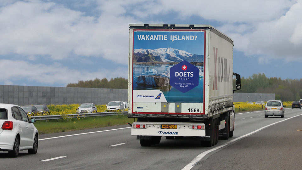 Altermedia Doets Reizen vrachtwagenreclame Trailerreclame Truck Advertising