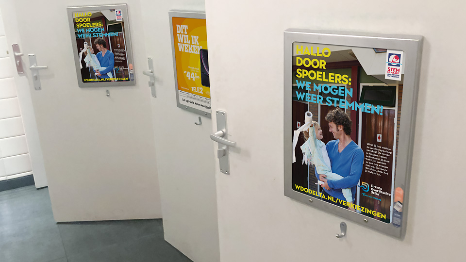 Altermedia Drents Overijsselse Delta Toiletreclame Wcreclame Toiletmedia Washroom media