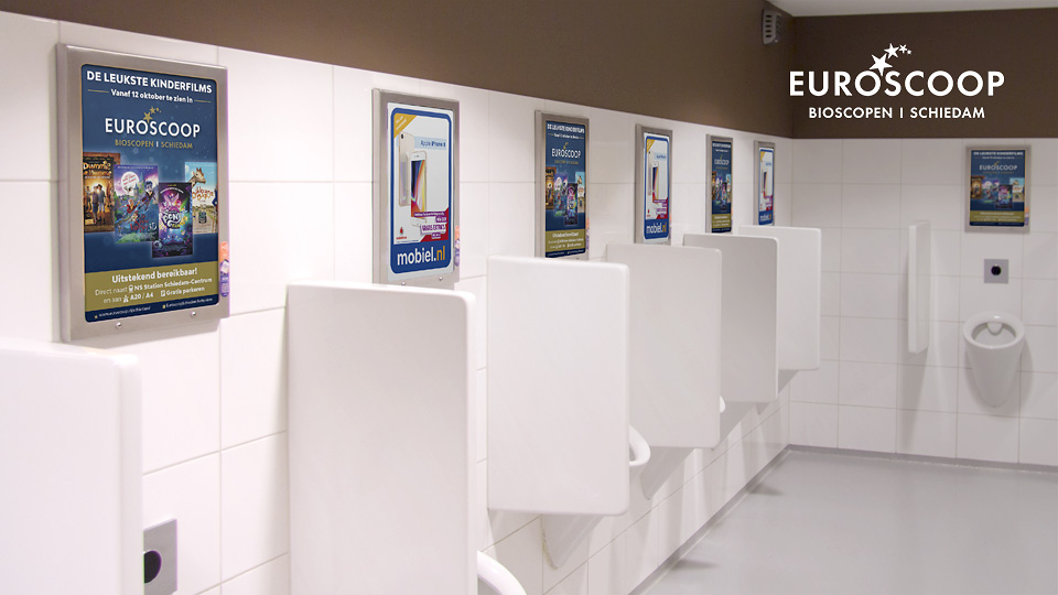 Altermedia Euroscoop Schiedam Toiletreclame Wcreclame Toiletmedia Washroom media