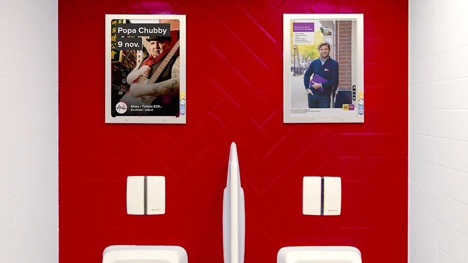 Altermedia Nuon Toiletreclame WCreclame Toiletmedia Washroom media