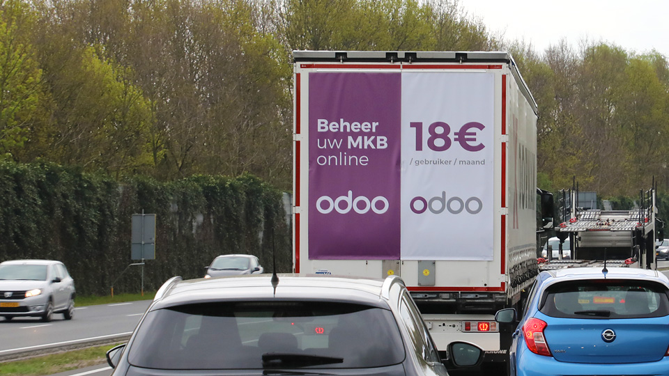 Altermedia ODOO Vrachtwagenreclame trailerreclame Truck Advertising