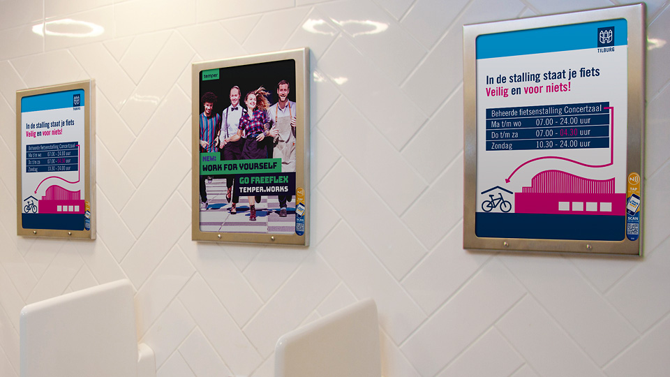 Altermedia Gemeente Tilburg WCreclame toiletmedia Washroom media