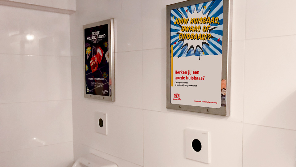 Altermedia Gemeente Utrecht WCreclame toiletmedia Washroom media