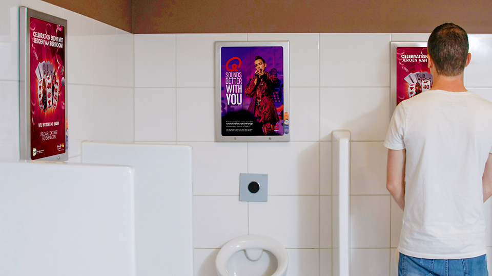 Altermedia Holland Casino Scheveningen WCreclame Toiletmedia Washroom media