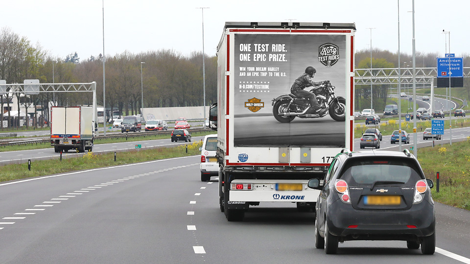 Altermedia Harley Davidson Vrachtwagenreclame Trailerreclame Truck Advertising