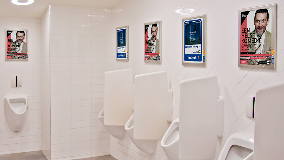 Altermedia Het Nationaal Toneel WCreclame Toiletmedia Washroom media