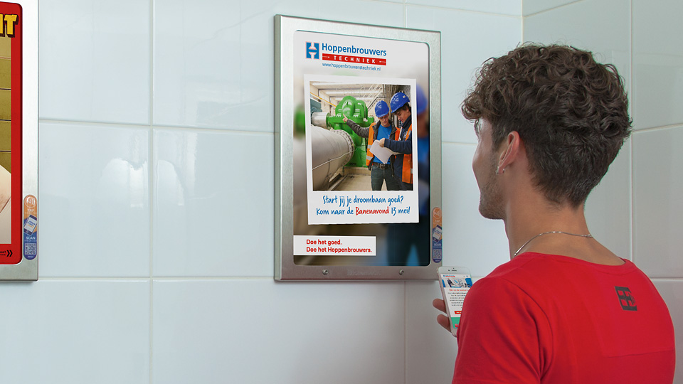 Altermedia Hoppenbrouwers Techniek WCreclame Toiletmedia Washroom media