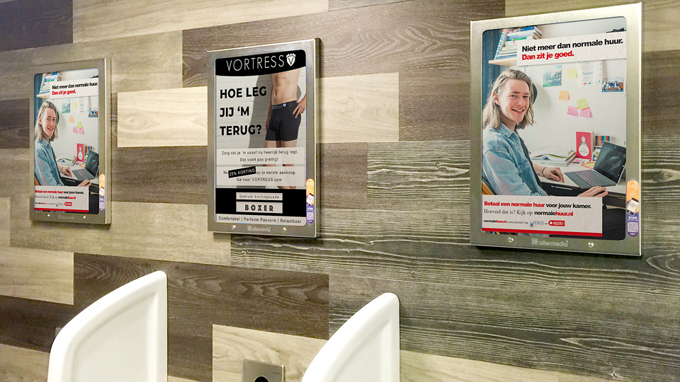 Altermedia Huurteam Utrecht Toiletreclame WCreclame Toiletmedia Washroom media