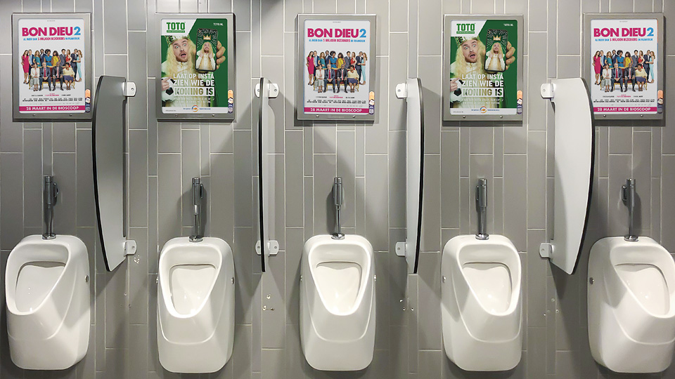 Altermedia Independent Films Nederland Toiletreclame WCreclame Toiletmedia Washroom media