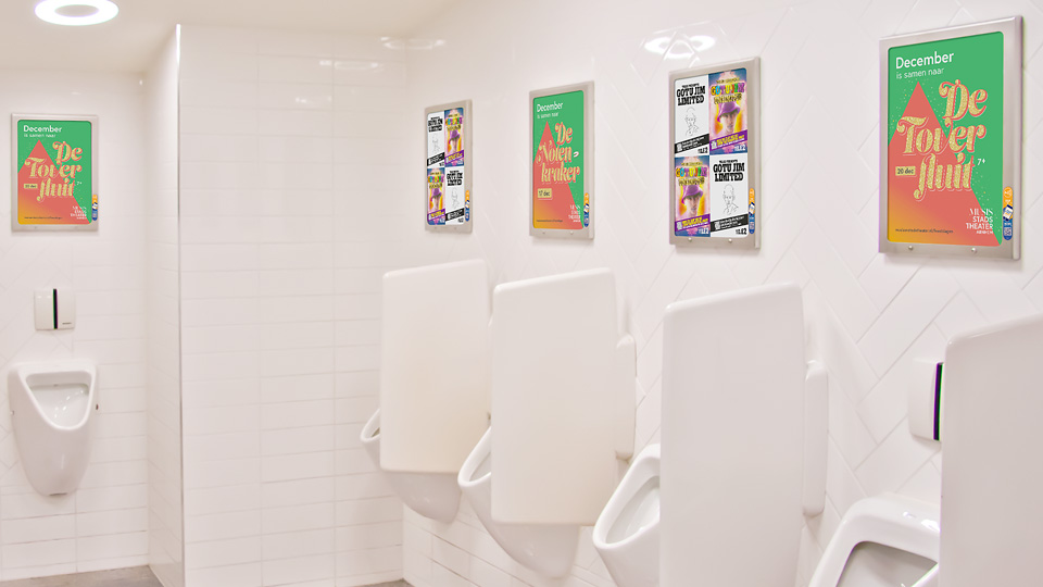 Altermedia Musis Stadstheater Toiletreclame WCreclame Toiletmedia Washroom media