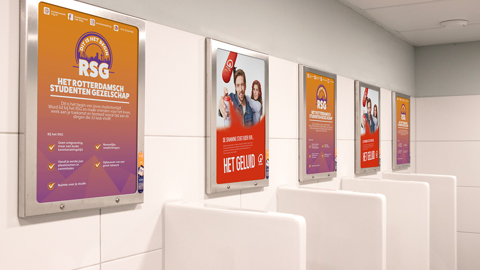 Altermedia Het Rotterdamsch studenten gezelschap WCreclame Toiletmedia Washroom media