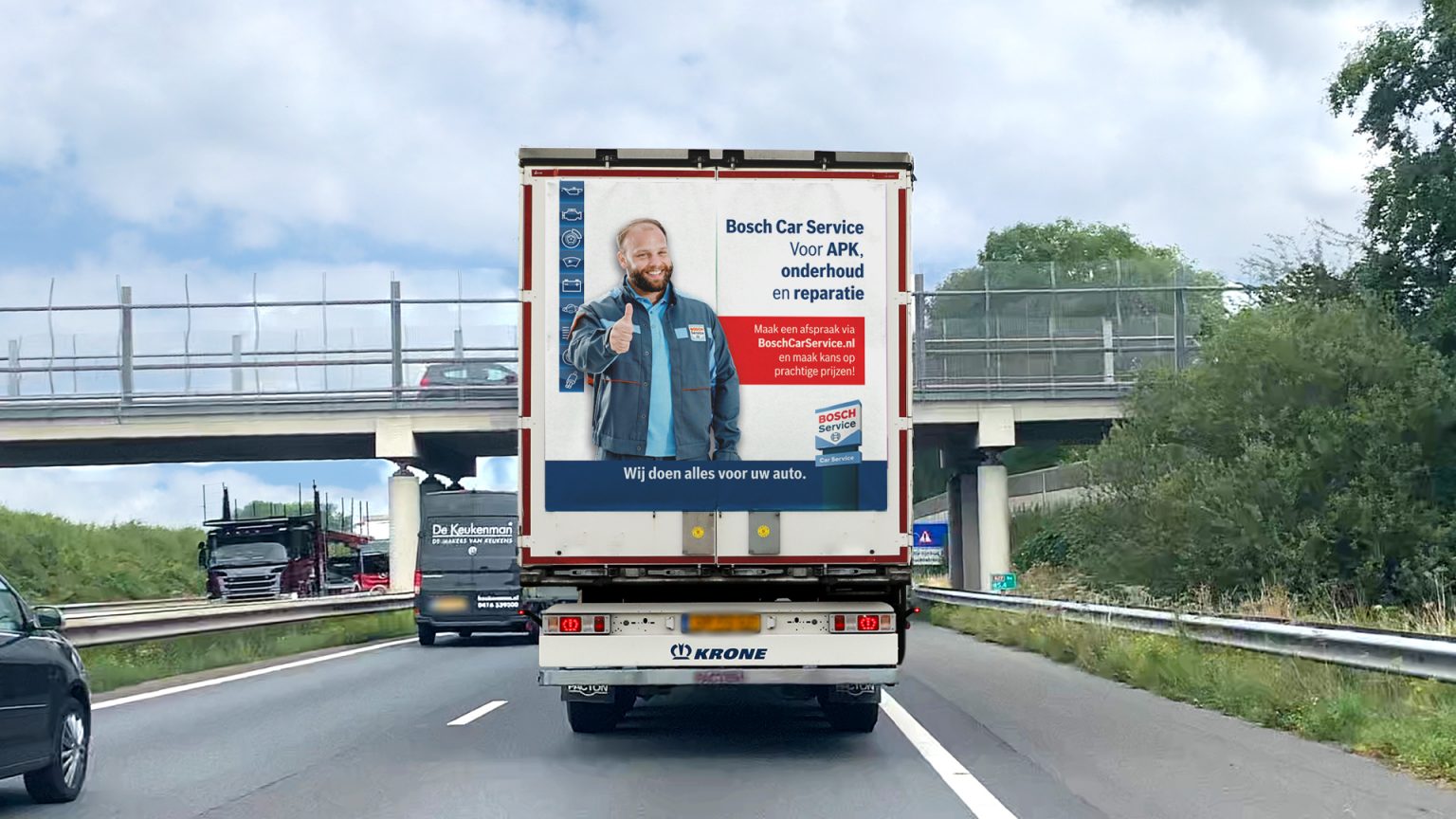 Altermedia Robert Bosch BV Bosch Car Service Vrachtwagenreclame Truck advertising